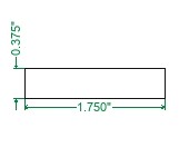 Cold Rolled 1018 Steel Flat Bar - 3/8 x 1-3/4