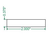 Cold Rolled 1018 Steel Flat Bar - 3/8 x 2