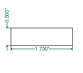 Cold Rolled 1018 Steel Flat Bar - 1/2 x 1-3/4