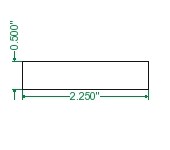 Cold Rolled 1018 Steel Flat Bar - 1/2 x 2-1/4