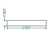Cold Rolled 1018 Steel Flat Bar - 1/2 x 3-1/2