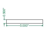 Cold Rolled 1018 Steel Flat Bar - 1/2 x 5
