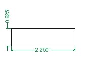 Cold Rolled 1018 Steel Flat Bar - 5/8 x 2-1/4