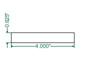 Cold Rolled 1018 Steel Flat Bar - 5/8 x 4