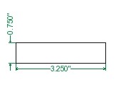 Cold Rolled 1018 Steel Flat Bar - 3/4 x 3-1/4