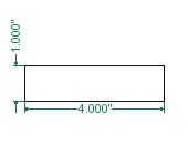 Cold Rolled 1018 Steel Flat Bar - 1 x 4