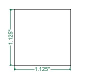 Cold Finished C1018 Steel Square Bar - 1-1/8