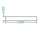 6061 Aluminum Flat Bar - 3/8 x 3